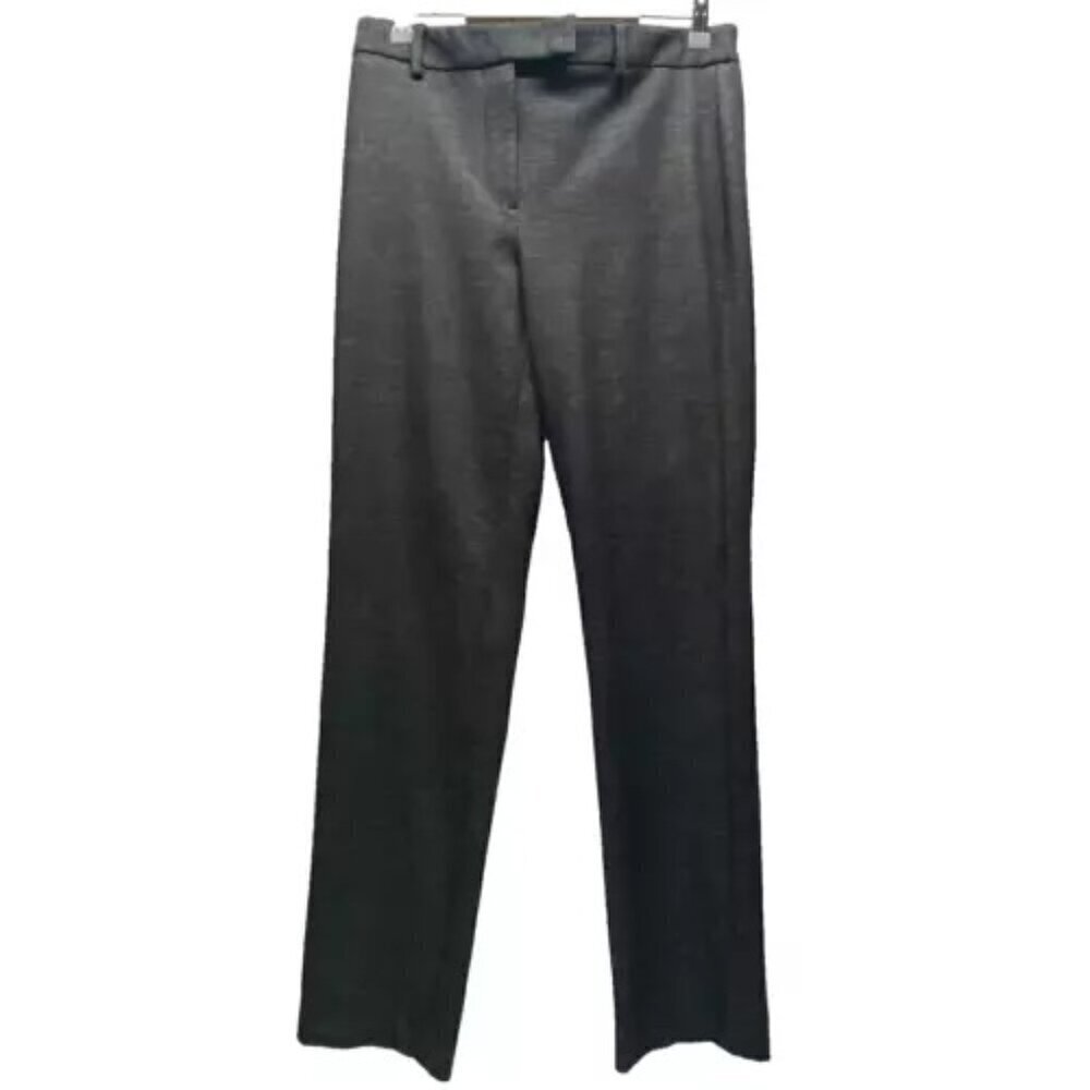 Talbots Women's High Waist Straight Fit Dress Pants Flat Front Size 6 Black Wht‎